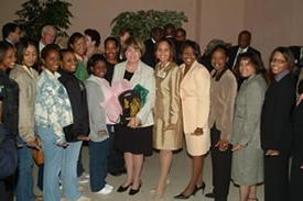 Former Louisiana Governor with GSU Students.